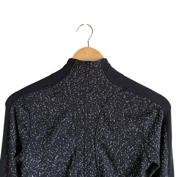 Lululemon Run Briskly 1/2 Zip Top 4 Magnetized Jacquard Black Speckled - Picture 12 of 16